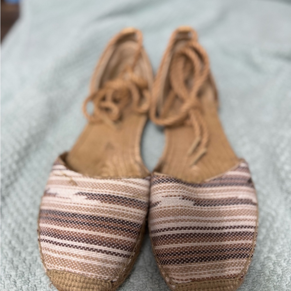 Striped Espadrille Flats